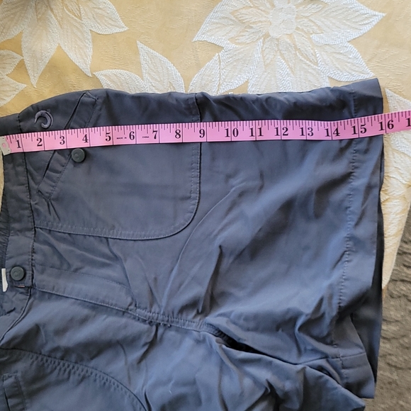 Gray Cargo Shorts Charcoal Gray High Waist Utility Khaki Hiking Camping Size 12 - Picture 8 of 8